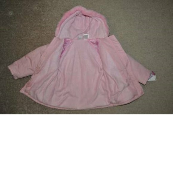 *Princess Jacket sz 3T Disney Pink Hooded Quilted Winter Snow Zip Up Lined Girls - Picture 4 of 5